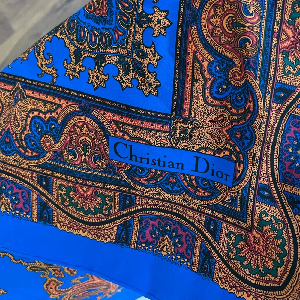 Christian Dior Silk Square Scarf